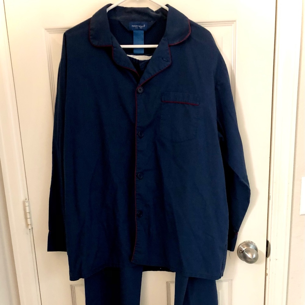 Men’s Navy Blue Pajama Set